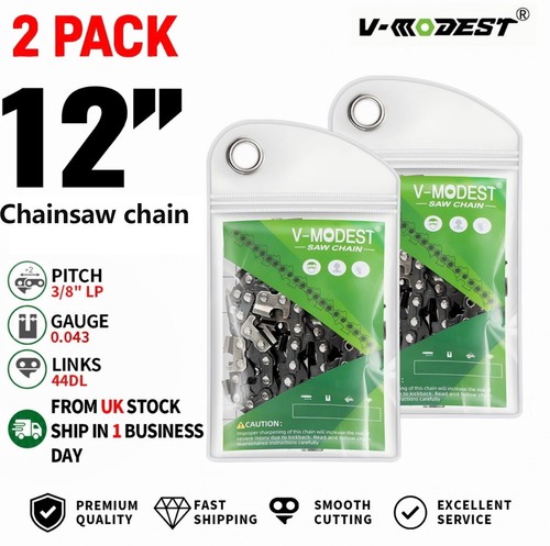 2pack chainsaw chain - 12'',